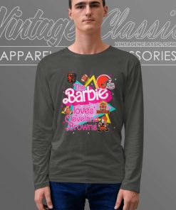 This Barbie Loves Nfl Cleveland Browns Long Sleeve Tee
