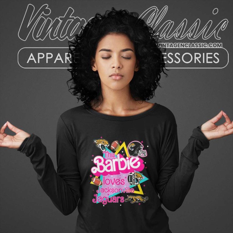 This Barbie Loves Nfl Jacksonville Jaguars Long Sleeve Tee This Barbie Loves Nfl Jacksonville Jaguars Long Sleeve Tee
