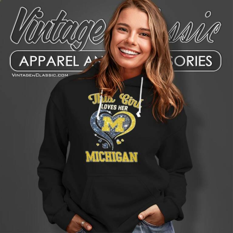 This Girl Loves Her Michigan Wolverines Diamond Heart 2024 Hoodie This Girl Loves Her Michigan Wolverines Diamond Heart 2024 Hoodie