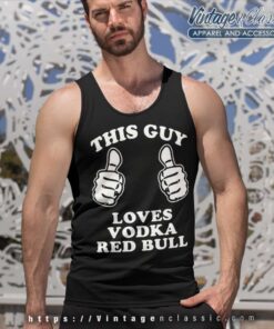 This Guy Loves Vodka Red Bull Tank Top Racerback