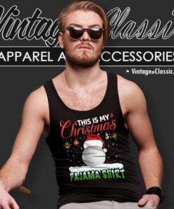 This Is My Christmas Pajama Funny Christmas Tank Top Racerback