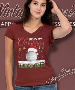 This Is My Christmas Pajama Funny Christmas V Neck TShirt