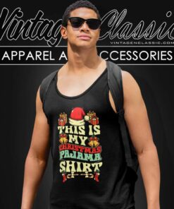 This Is My Christmas Pajama Matching Christmas Tank Top Racerback 1