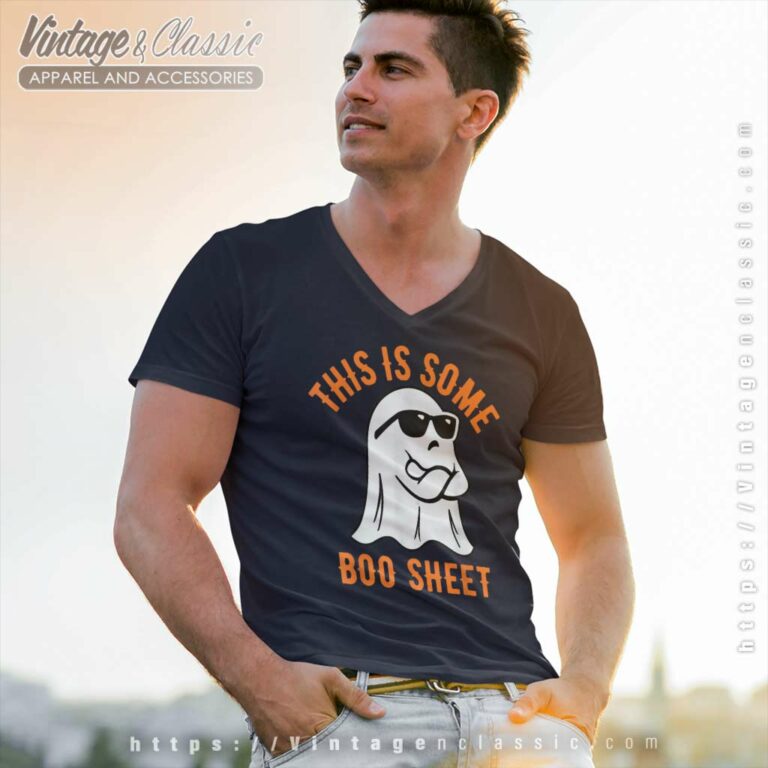 This Is Some Boo Sheet Ghost Funny Halloween 2023 V Neck TShirt This Is Some Boo Sheet Ghost Funny Halloween 2023 V Neck TShirt