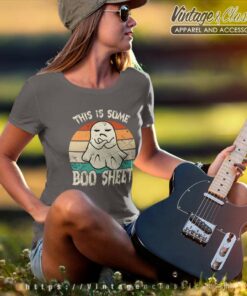 This Is Some Boo Sheet Shirt Ghost Funny Halloween Women TShirt