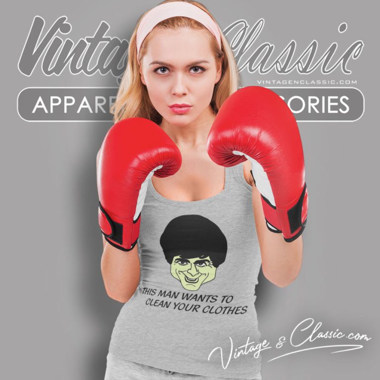 This Man Wants To Clean Your Clothes 1990s Vintage Tank Top Racerback This Man Wants To Clean Your Clothes 1990s Vintage Tank Top Racerback