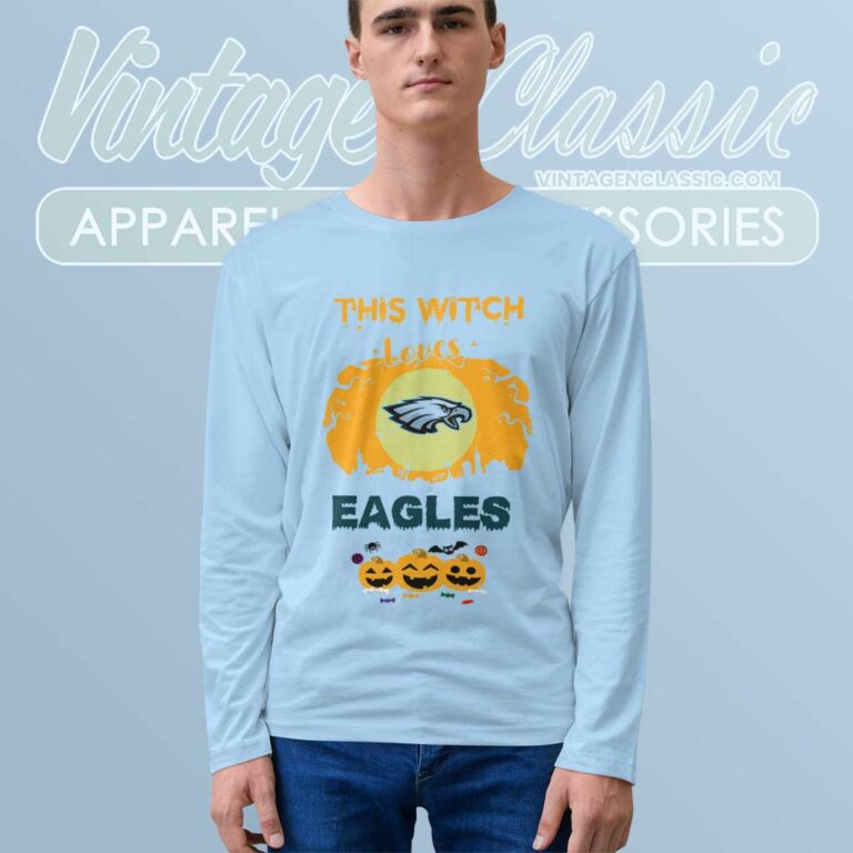 This Witch Loves Philadelphia Eagles Long Sleeve Tee This Witch Loves Philadelphia Eagles Long Sleeve Tee