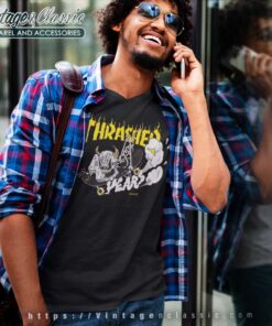 Thrasher 40 Years Neckface V Neck TShirt