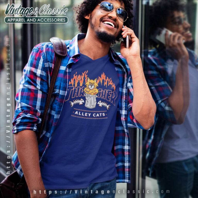 Thrasher Alley Cats V Neck TShirt Thrasher Alley Cats V Neck TShirt