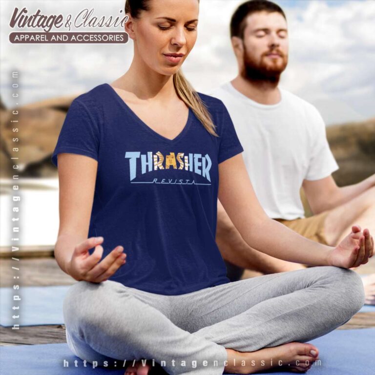 Thrasher Argentina Revista V Neck TShirt Thrasher Argentina Revista V Neck TShirt