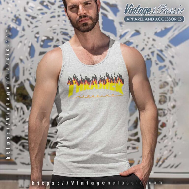 Thrasher Bbq Flame Skate Tank Top Racerback Thrasher Bbq Flame Skate Tank Top Racerback