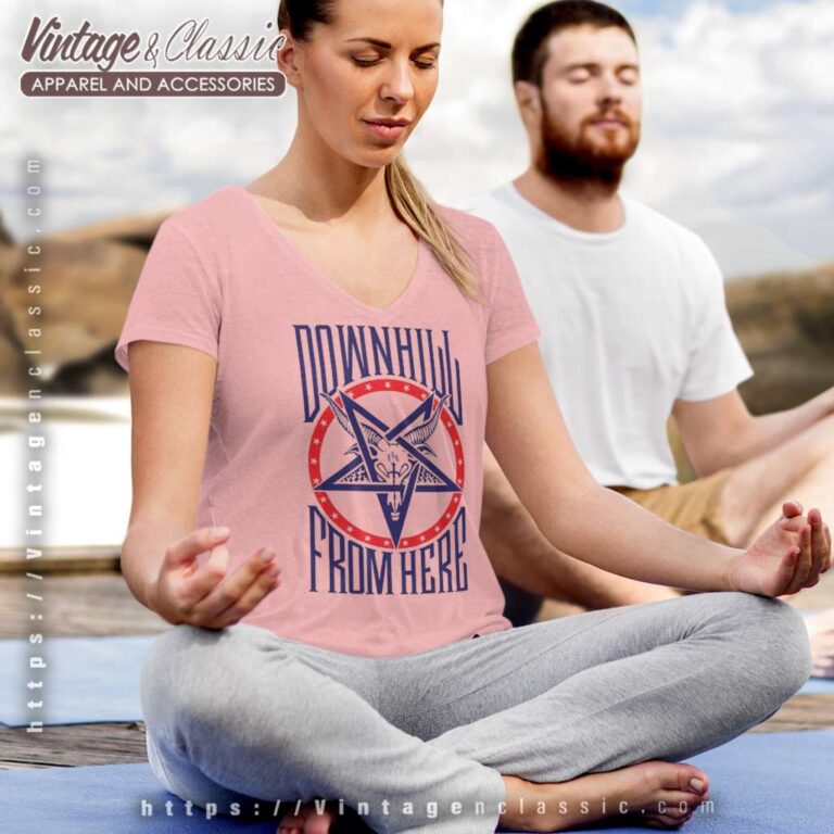 Thrasher Downhill From Here V Neck TShirt Thrasher Downhill From Here V Neck TShirt