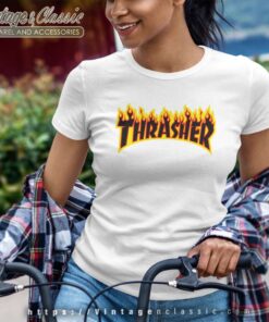 Thrasher Flame Big Logo Women TShirt