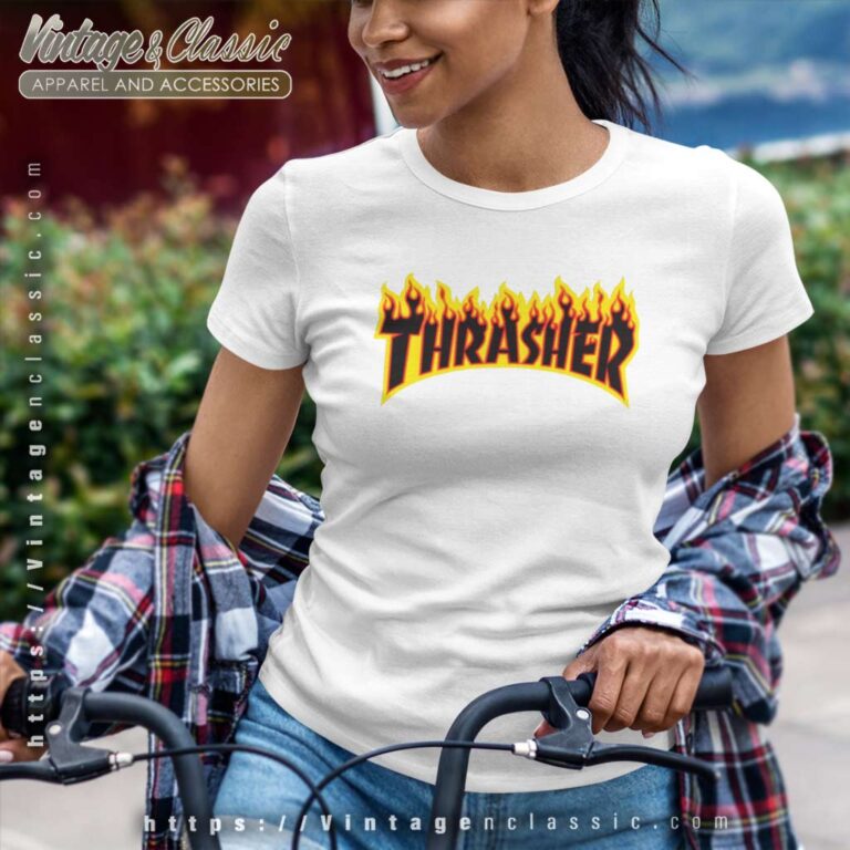 Thrasher Flame Big Logo Women TShirt Thrasher Flame Big Logo Women TShirt