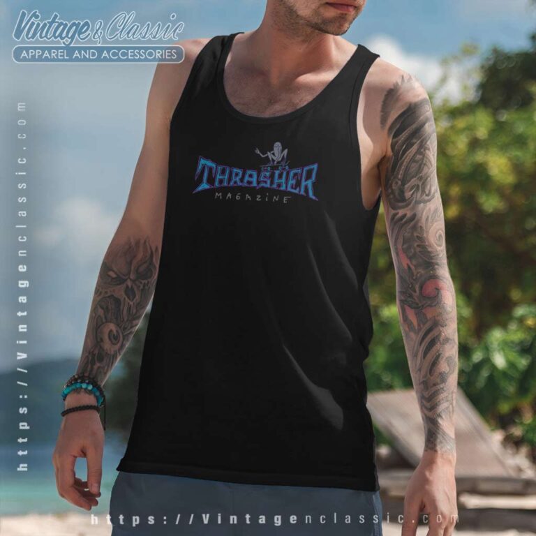 Thrasher Gonz Thumbs Up Dark Tank Top Racerback Thrasher Gonz Thumbs Up Dark Tank Top Racerback