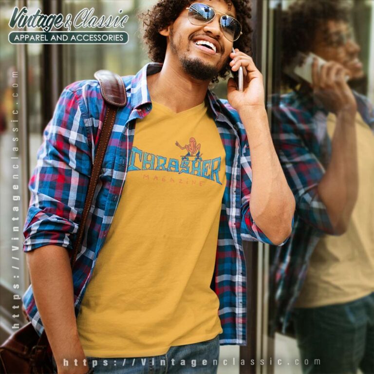 Thrasher Gonz Thumbs Up V Neck TShirt Thrasher Gonz Thumbs Up V Neck TShirt