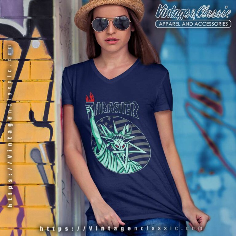 Thrasher Liberty Goat V Neck TShirt Thrasher Liberty Goat V Neck TShirt