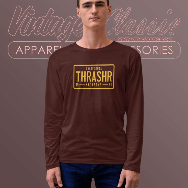 Thrasher License Plate Long Sleeve Tee Thrasher License Plate Long Sleeve Tee