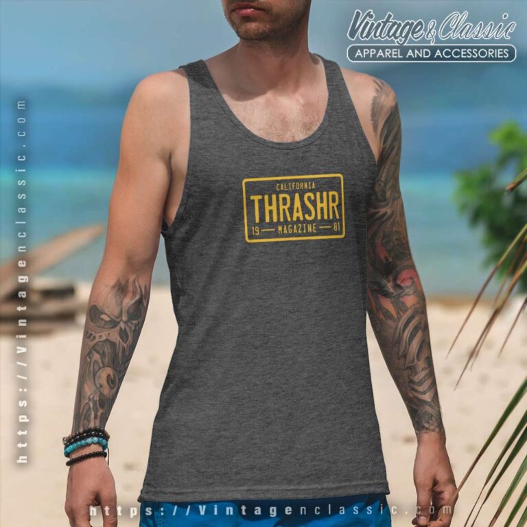 Thrasher License Plate Tank Top Racerback Thrasher License Plate Tank Top Racerback