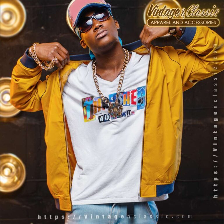 Thrasher Magazine 40 Years V Neck TShirt Thrasher Magazine 40 Years V Neck TShirt