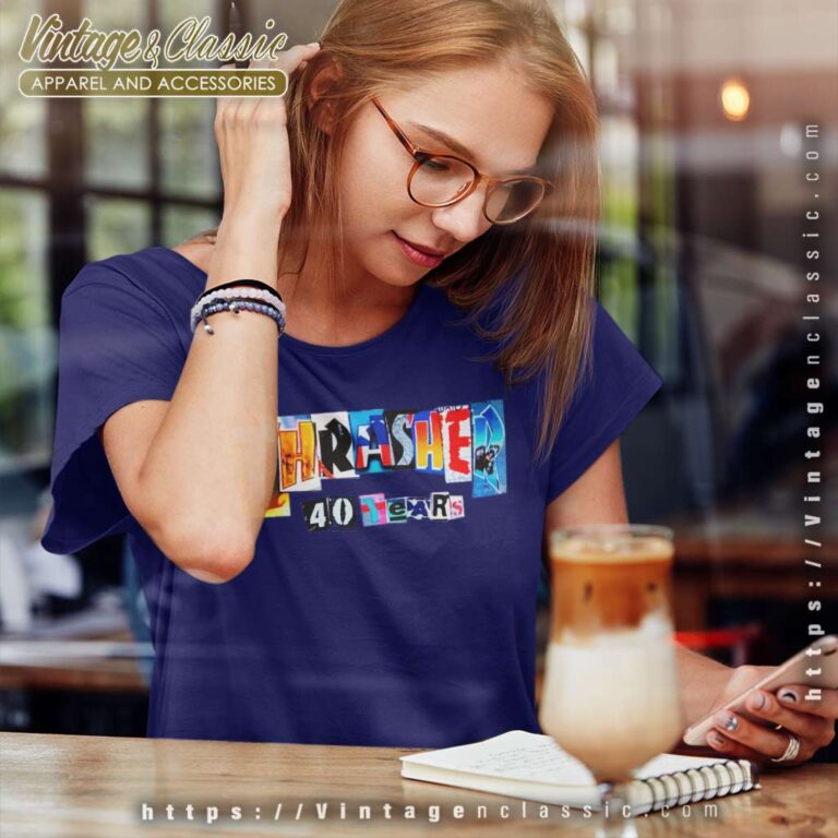 Thrasher Magazine 40 Years Women TShirt Thrasher Magazine 40 Years Women TShirt
