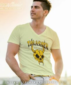 Thrasher Magazine Barbarian Shirt V Neck TShirt