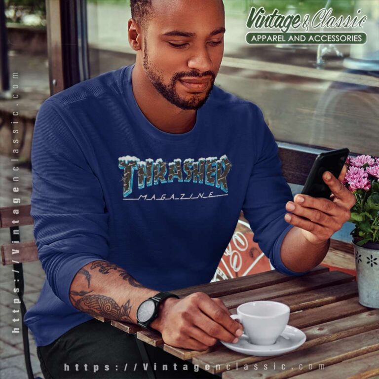 Thrasher Magazine Black Ice Sweatshirt Thrasher Magazine Black Ice Sweatshirt