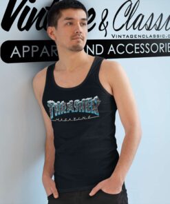 Thrasher Magazine Black Ice Tank Top Racerback