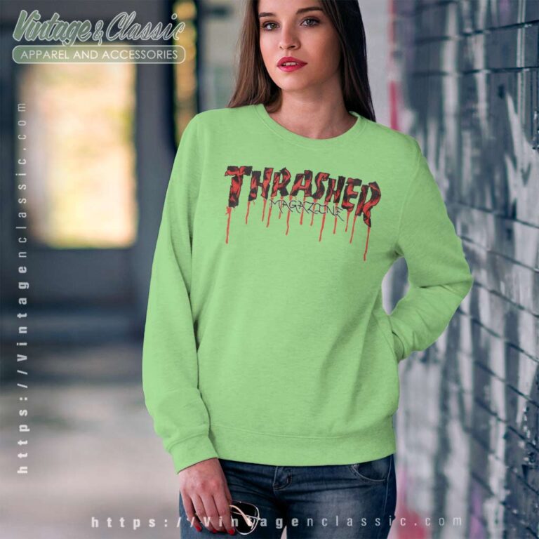 Thrasher Magazine Blood Drip Sweatshirt Thrasher Magazine Blood Drip Sweatshirt