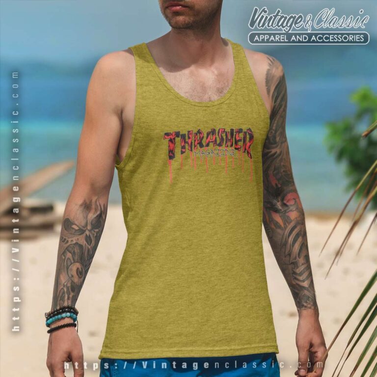 Thrasher Magazine Blood Drip Tank Top Racerback Thrasher Magazine Blood Drip Tank Top Racerback