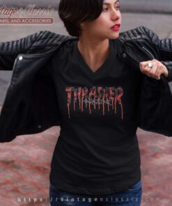 Thrasher Magazine Blood Drip V Neck TShirt