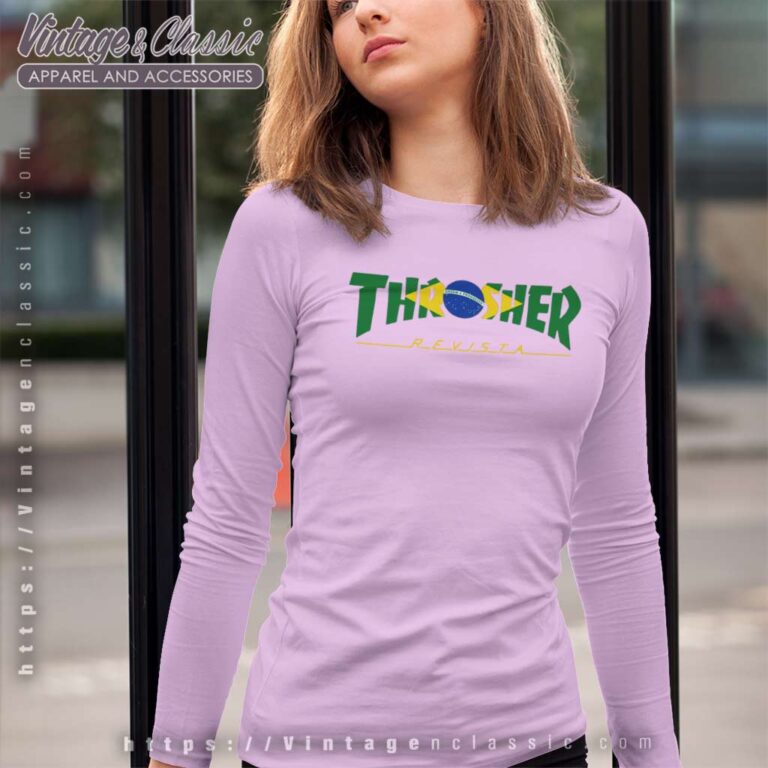 Thrasher Magazine Brazil Revista Long Sleeve Tee Thrasher Magazine Brazil Revista Long Sleeve Tee