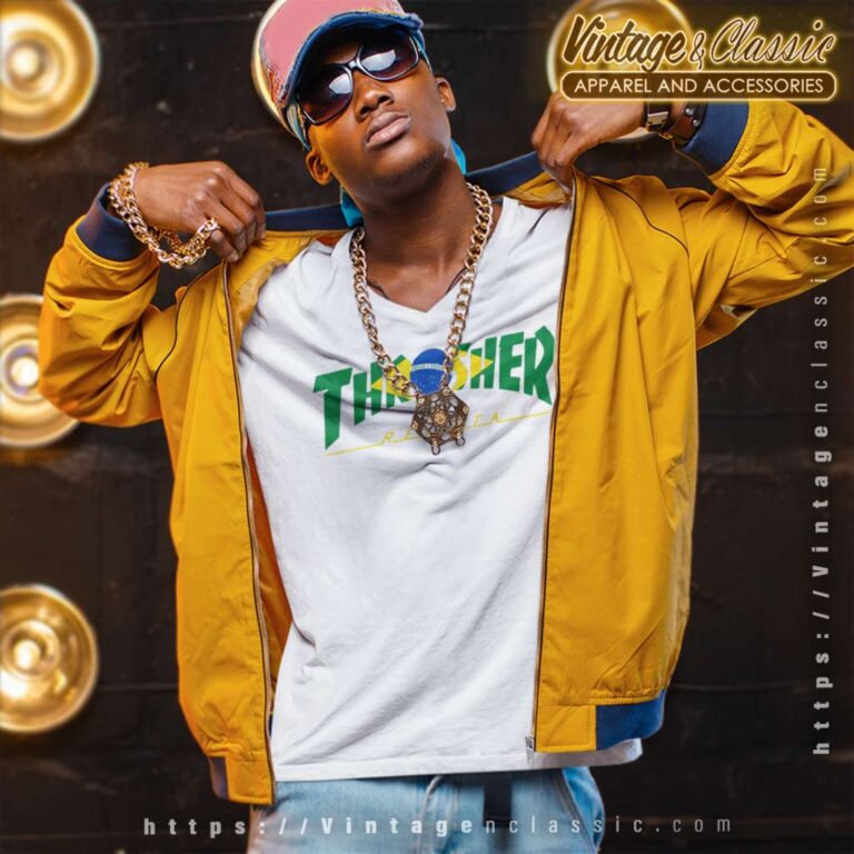 Thrasher Magazine Brazil Revista V Neck TShirt Thrasher Magazine Brazil Revista V Neck TShirt