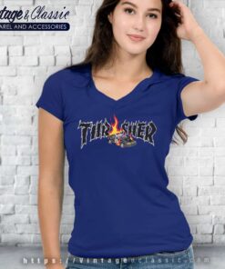 Thrasher Magazine Cop Car V Neck TShirt