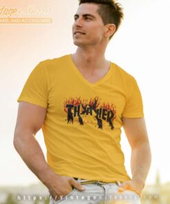 Thrasher Magazine Crows V Neck TShirt