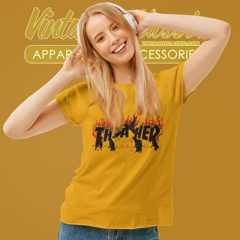 Thrasher Magazine Crows Women TShirt Thrasher Magazine Crows Women TShirt