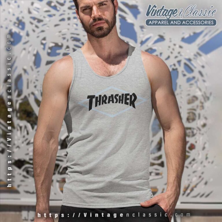 Thrasher Magazine Diamond Logo Tank Top Racerback Thrasher Magazine Diamond Logo Tank Top Racerback