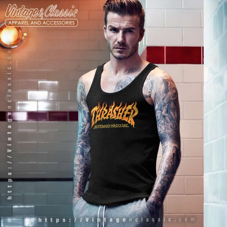 Thrasher Magazine Fire Logo Tank Top Racerback Thrasher Magazine Fire Logo Tank Top Racerback