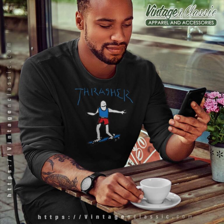 Thrasher Magazine Gonz Blue Sweatshirt Thrasher Magazine Gonz Blue Sweatshirt