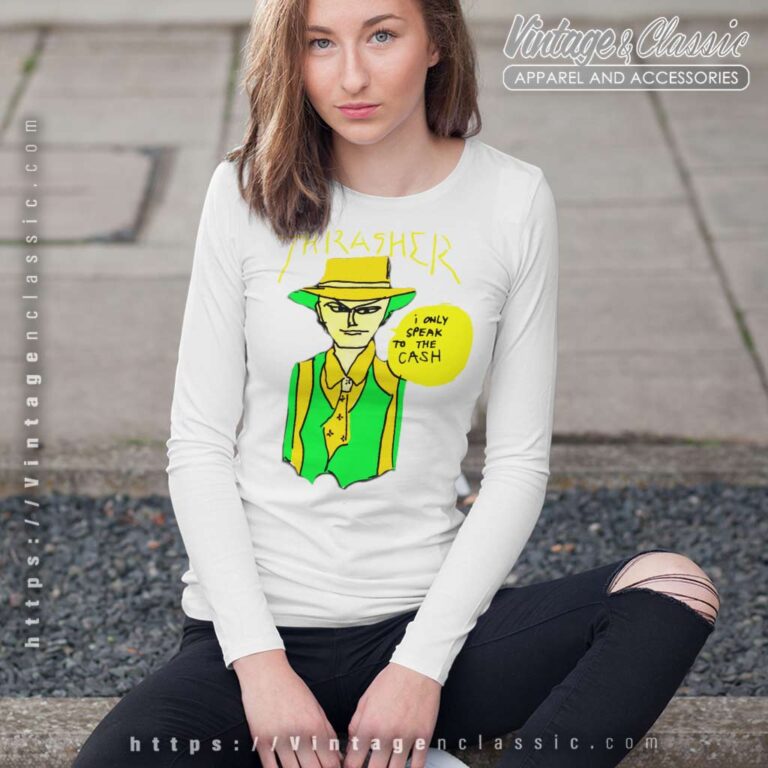 Thrasher Magazine Gonz Cash Long Sleeve Tee Thrasher Magazine Gonz Cash Long Sleeve Tee
