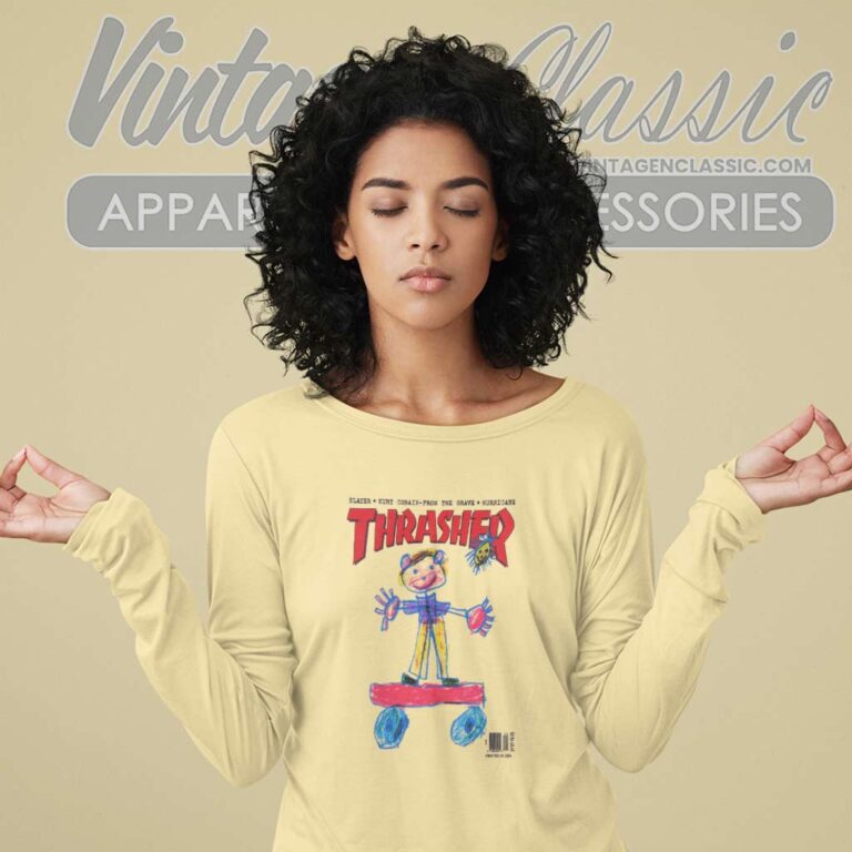 Thrasher Magazine Kid Cover Long Sleeve Tee Thrasher Magazine Kid Cover Long Sleeve Tee
