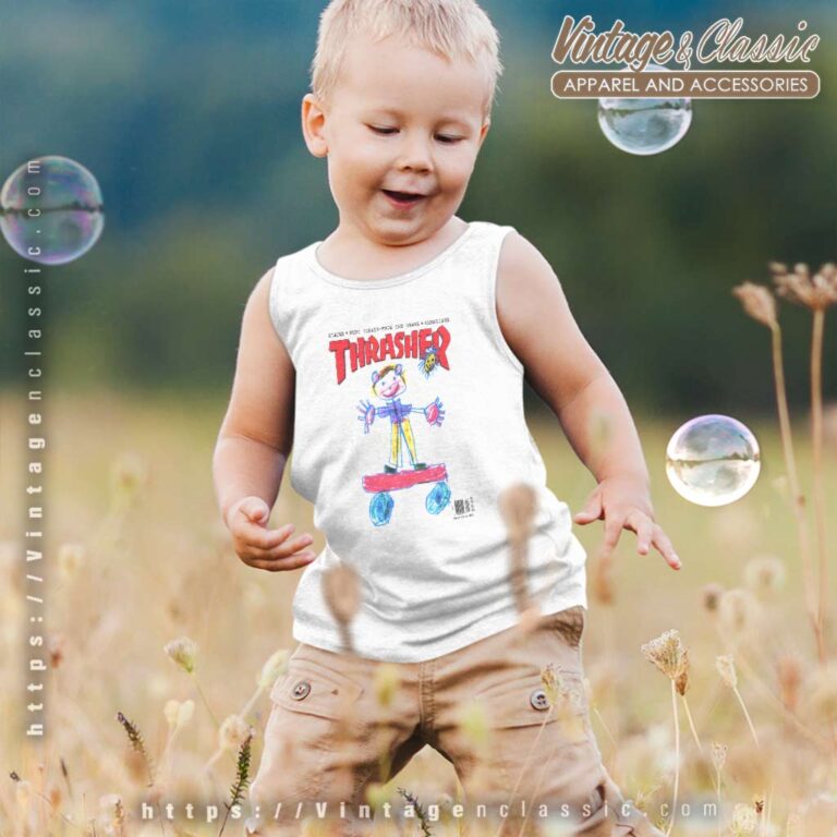 Thrasher Magazine Kid Cover Tank Top Youth and Kid Thrasher Magazine Kid Cover Tank Top Youth and Kid