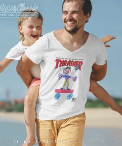 Thrasher Magazine Kid Cover V Neck TShirt