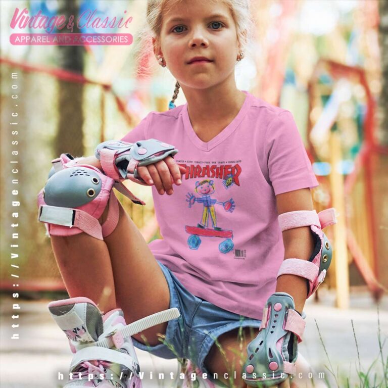 Thrasher Magazine Kid Cover V neck Youth and Kid Thrasher Magazine Kid Cover V neck Youth and Kid