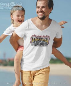 Thrasher Magazine Krak Skulls V Neck TShirt