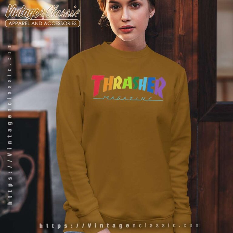 Thrasher Magazine Rainbow Sweatshirt Thrasher Magazine Rainbow Sweatshirt