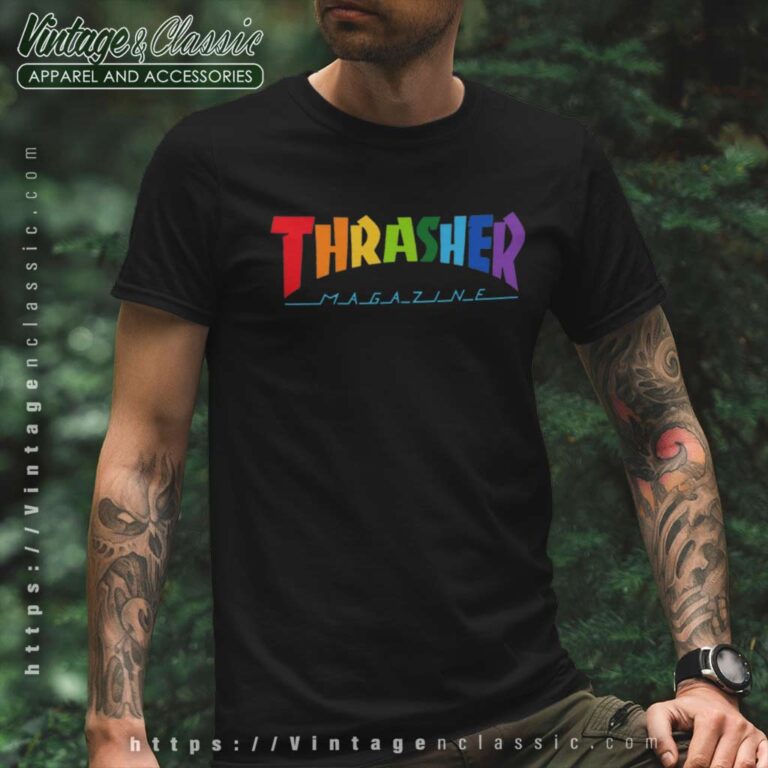 Thrasher Magazine Rainbow T Shirt Thrasher Magazine Rainbow T Shirt