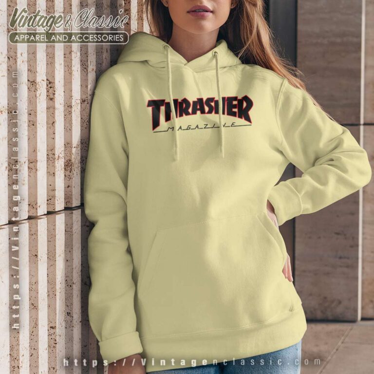 Thrasher Magazine Red Black Logo Hoodie Thrasher Magazine Red Black Logo Hoodie