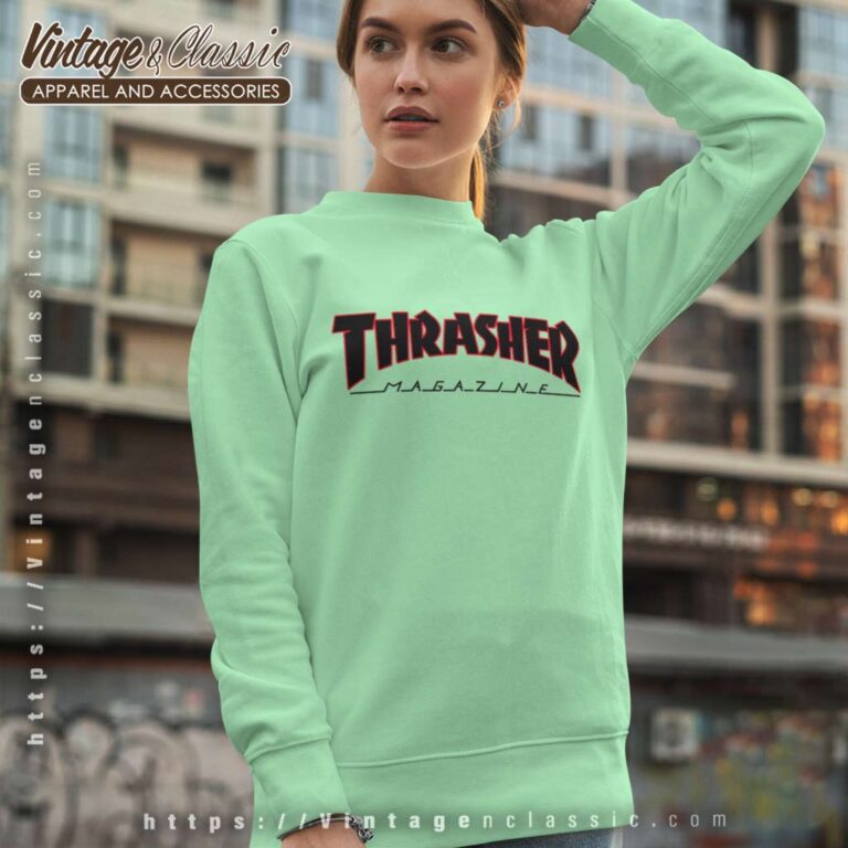 Thrasher Magazine Red Black Logo Sweatshirt Thrasher Magazine Red Black Logo Sweatshirt