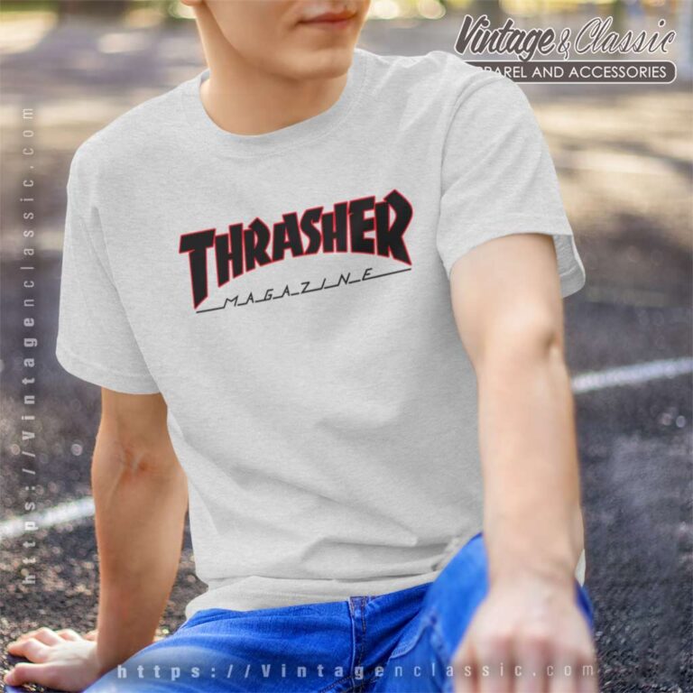 Thrasher Magazine Red Black Logo T Shirt Thrasher Magazine Red Black Logo T Shirt